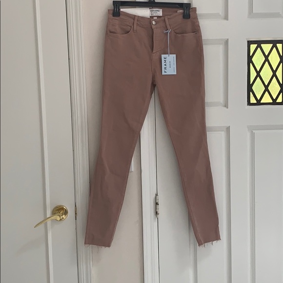 Frame Le High Skinny Jeans in Dusty Rose Size 26 - Picture 2 of 12